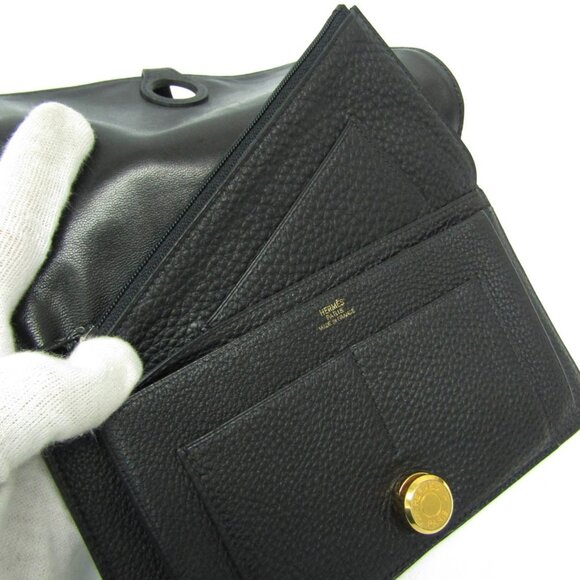 HERMES Black Leather Wallet - Picture 6 of 15
